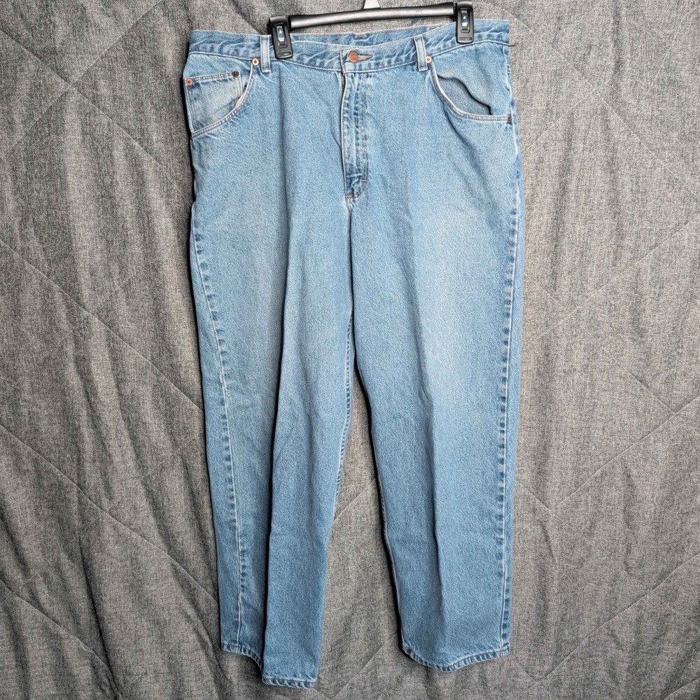 Brittania Jeans Mens 40x32 Light Wash Blue Straight Leg 100%‎ Cotton Denim